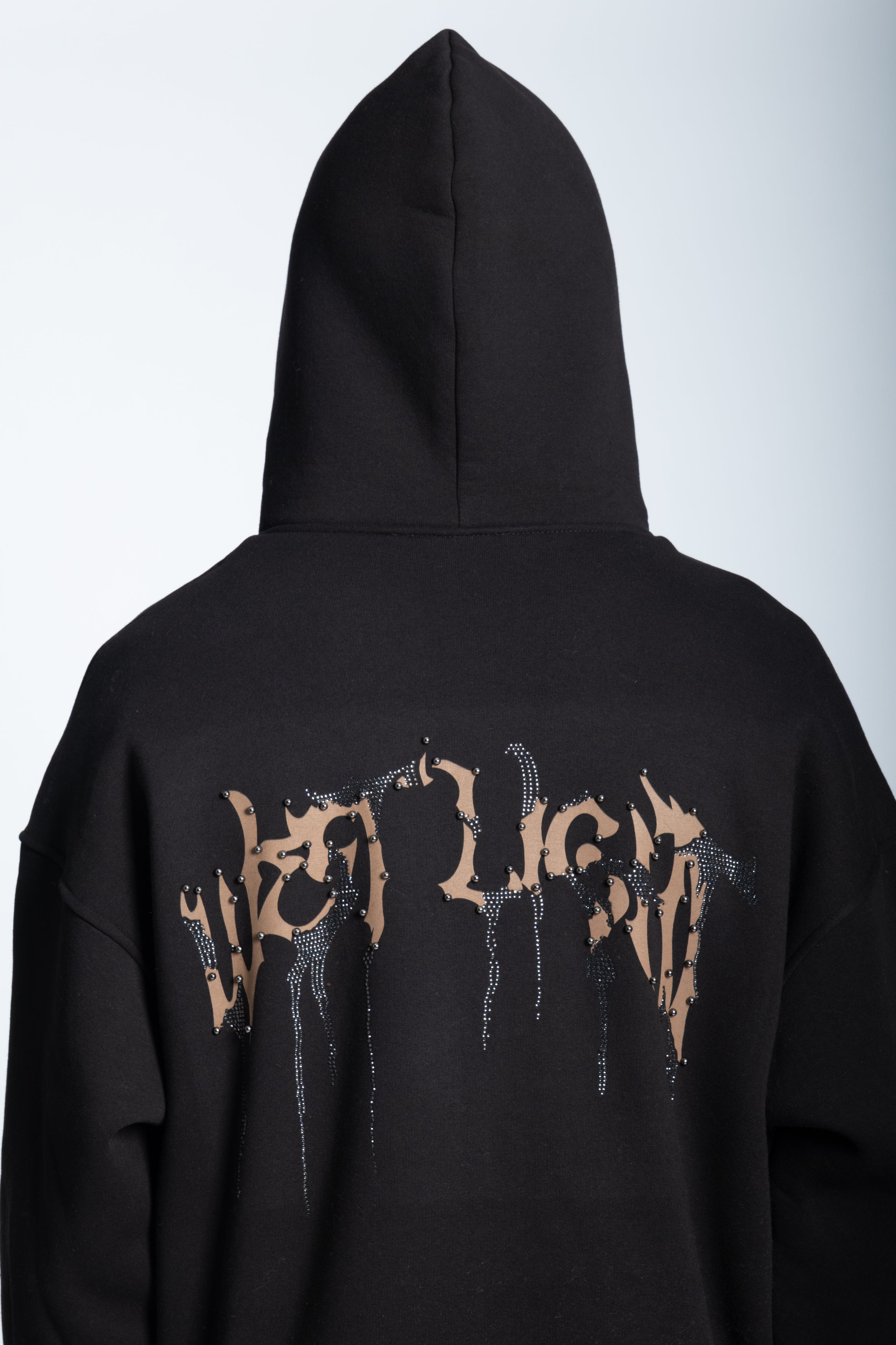 STRASS ICON HOODIE BLACK
