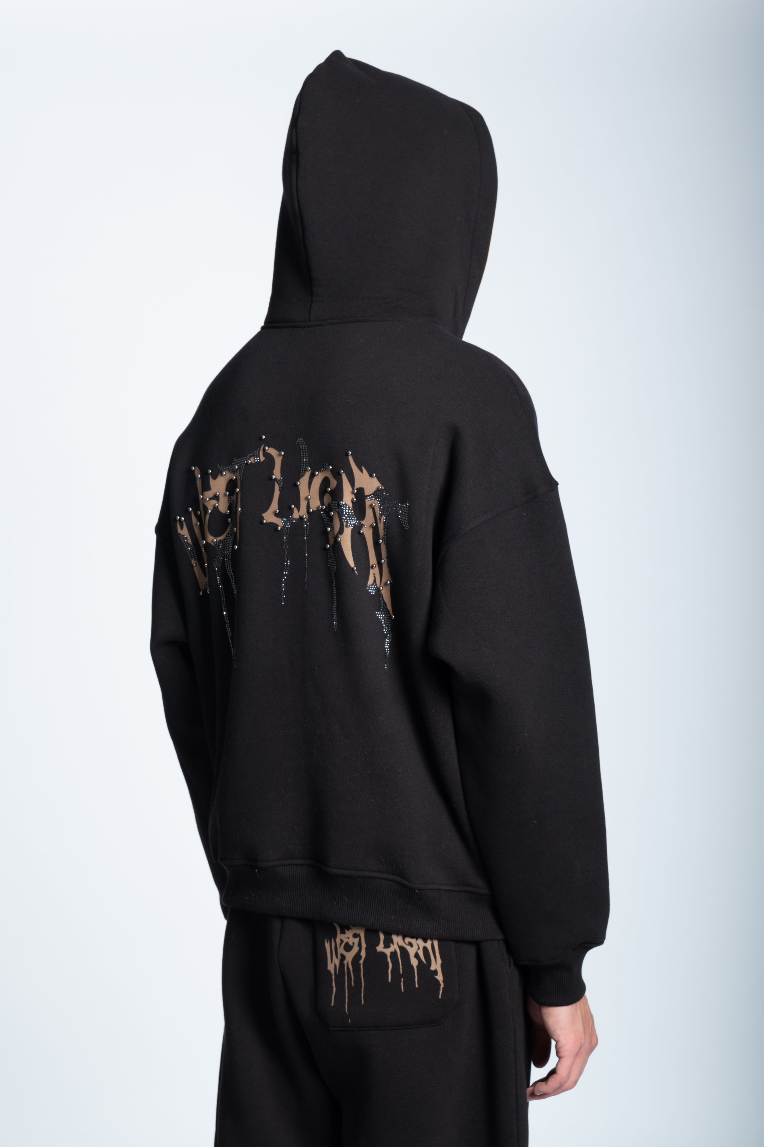 STRASS ICON HOODIE BLACK