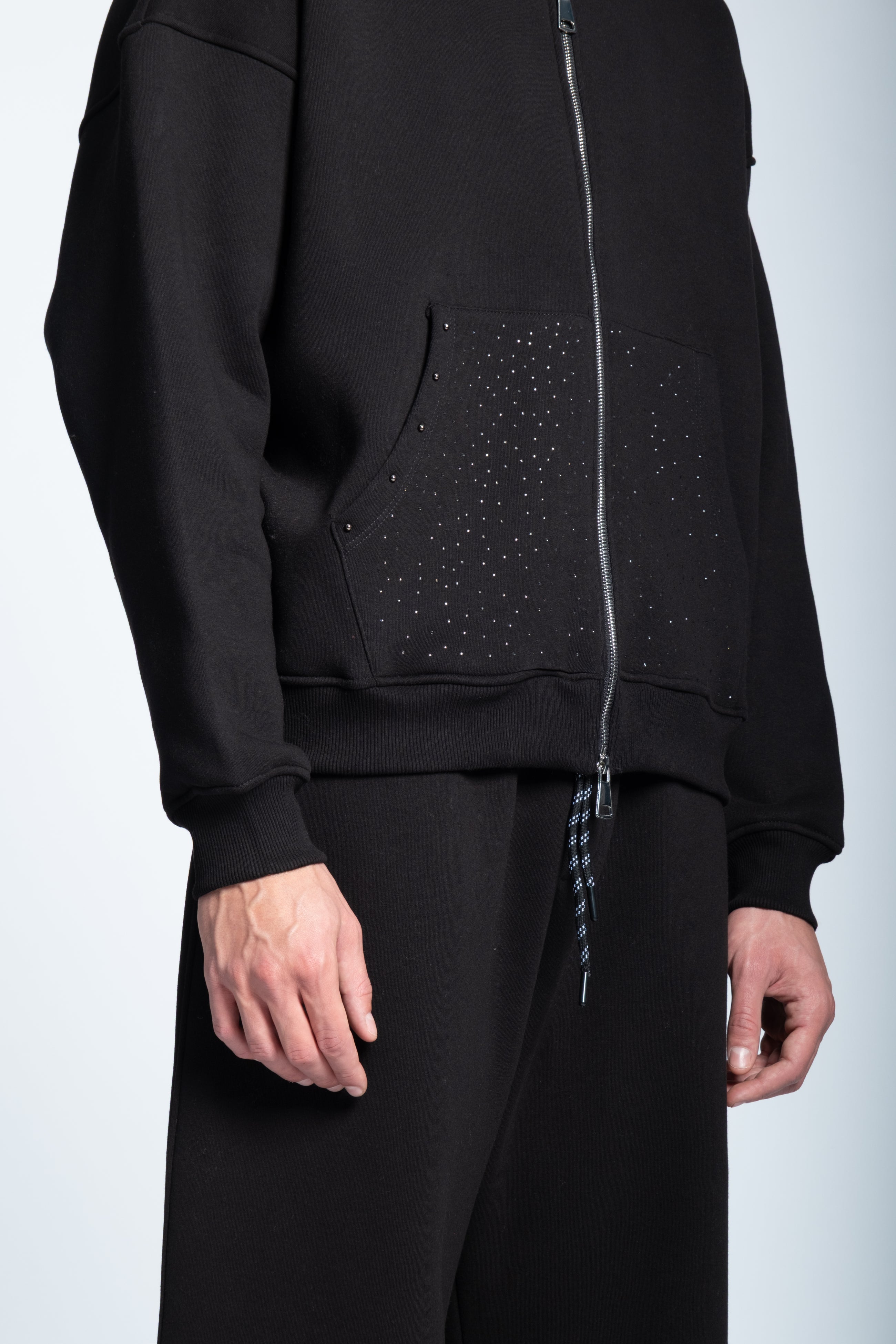 STRASS ICON HOODIE BLACK