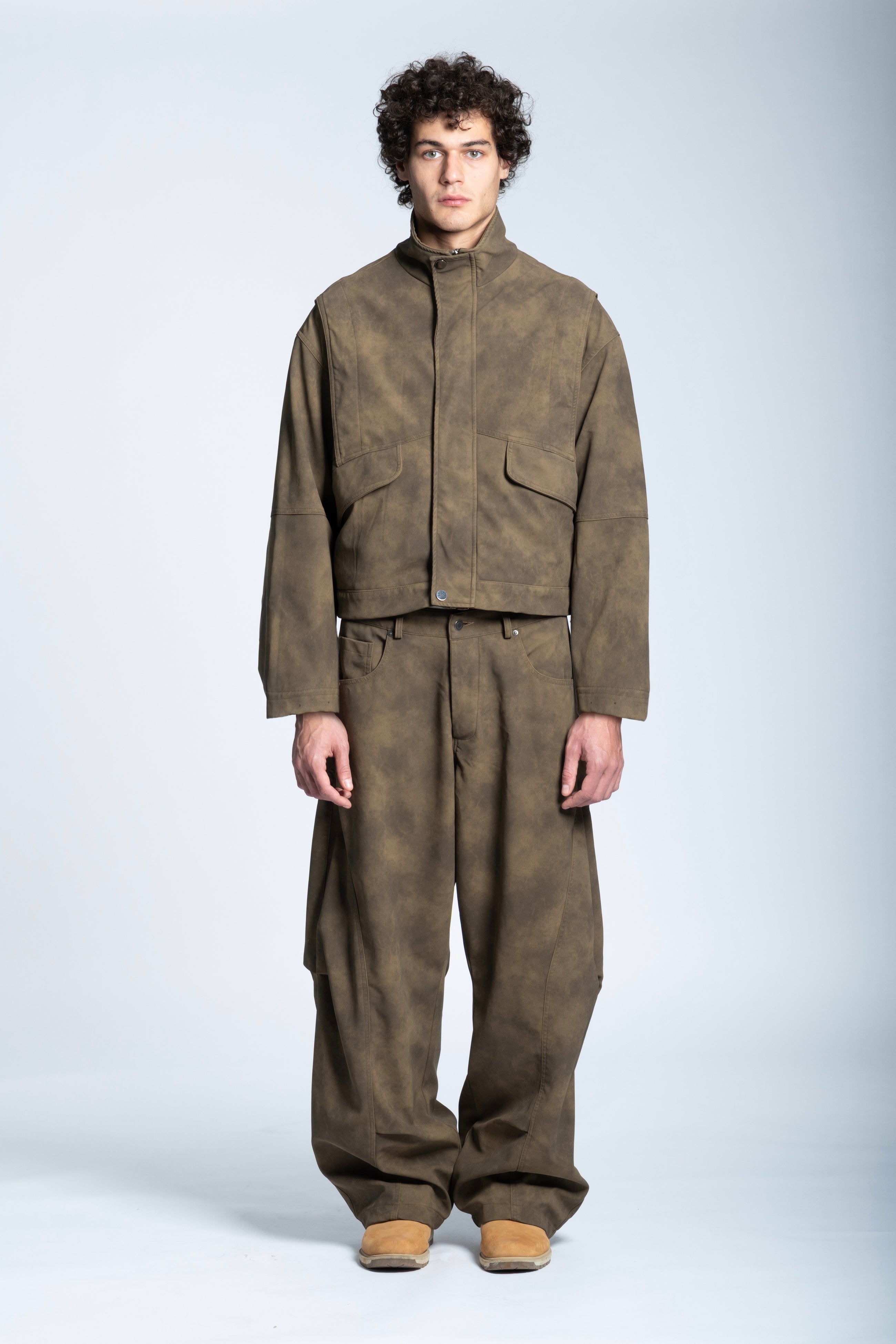 FADED WIDE LEG PANTS