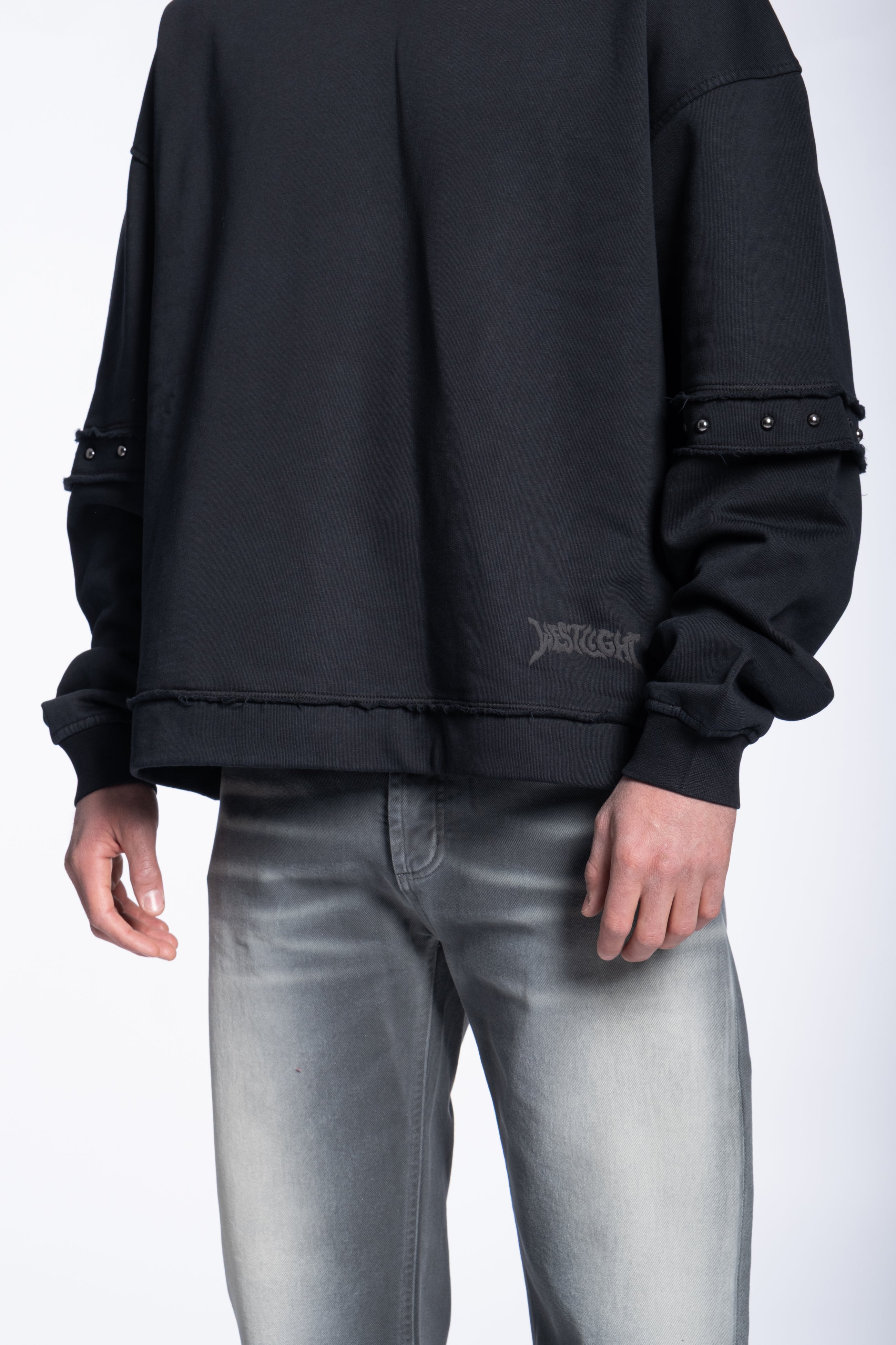 Felpa Doppia Manica con Borchie