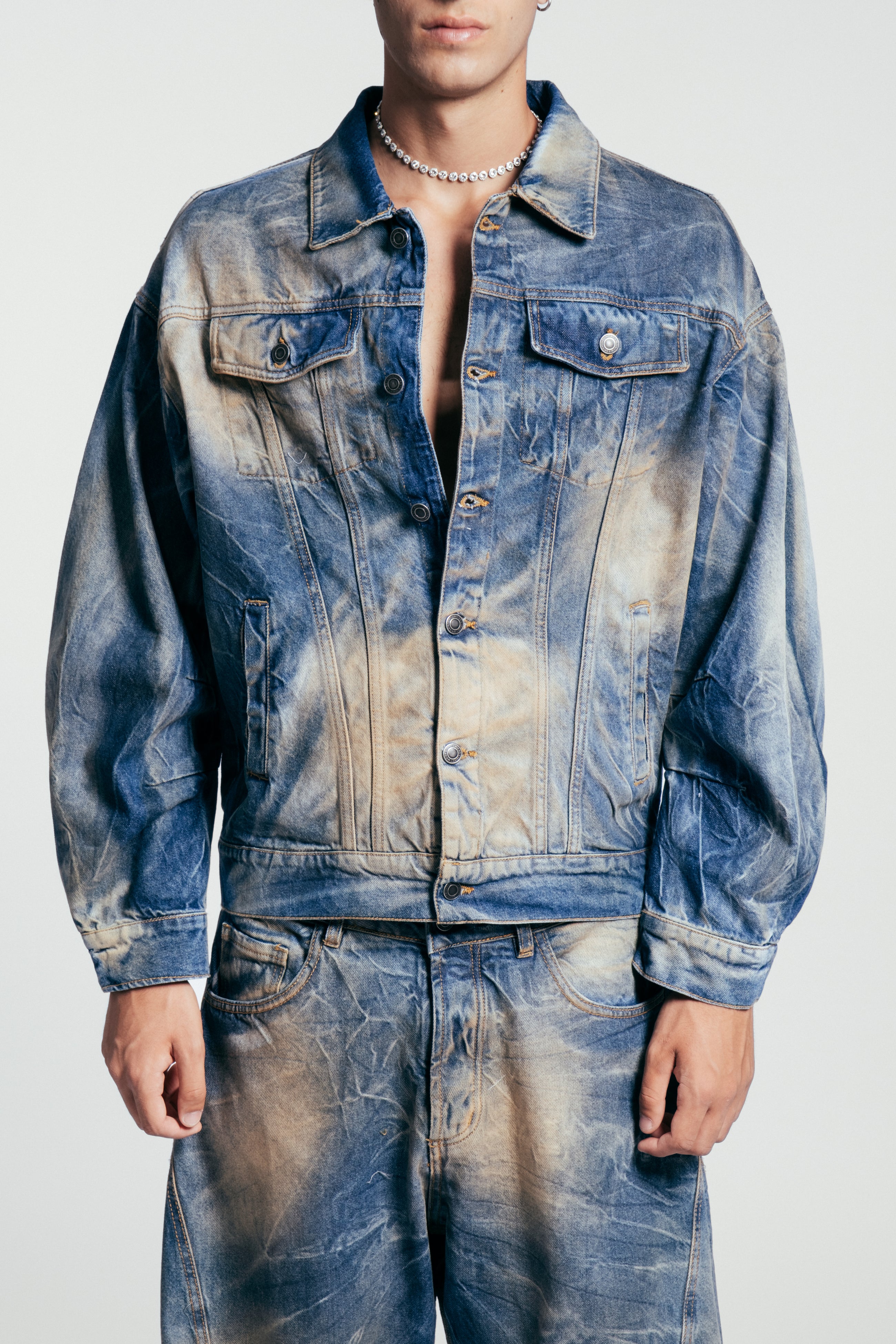 Rust Washed Denim Jacket