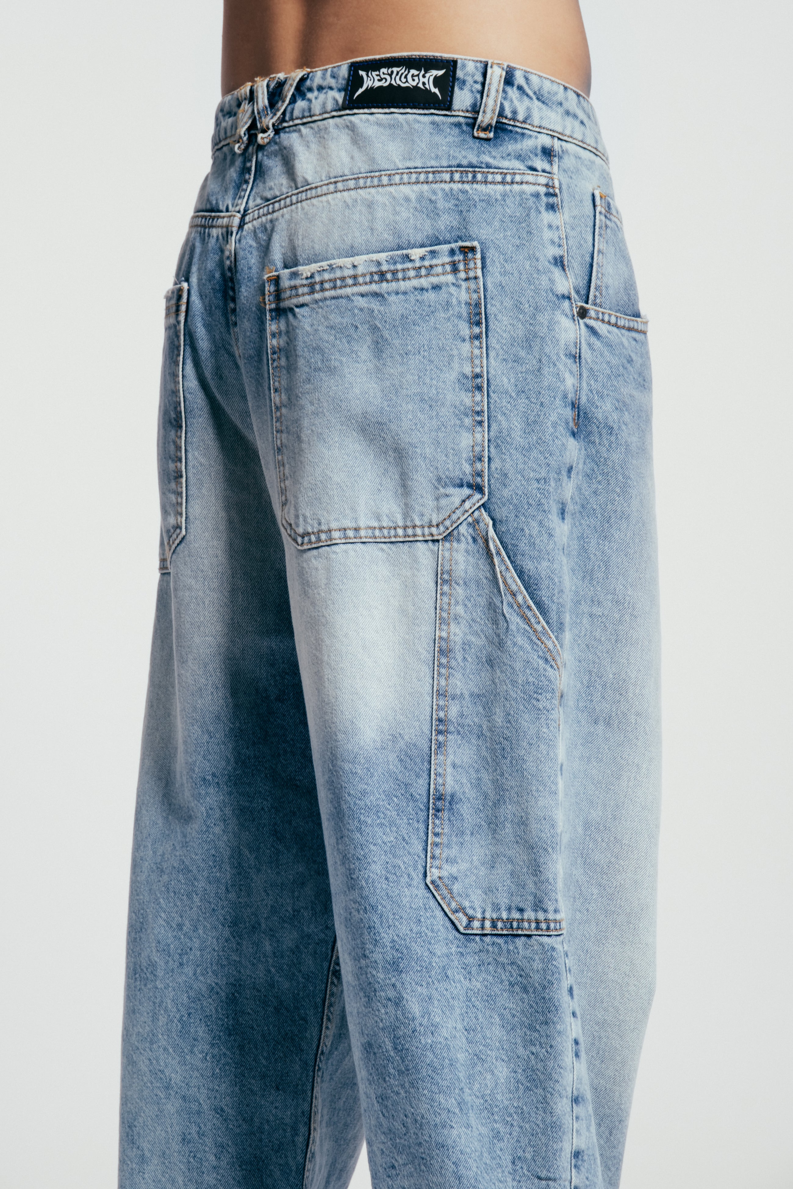 Light Blue Cargo Jeans