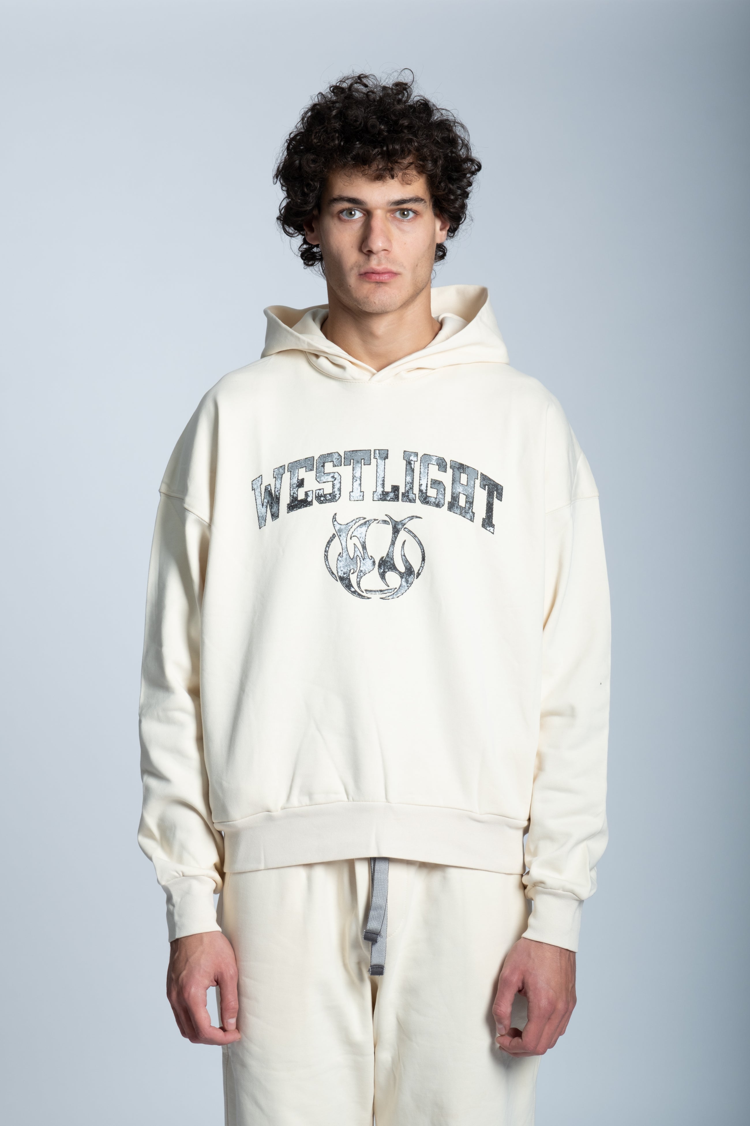 Felpa BASIC logo Bianca