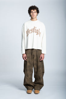 LOGO STUDDED LONGSLEEVE WHITE