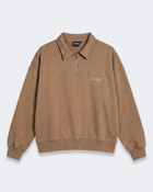 POLO HOODIE LIGHT BROWN