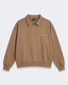POLO HOODIE LIGHT BROWN