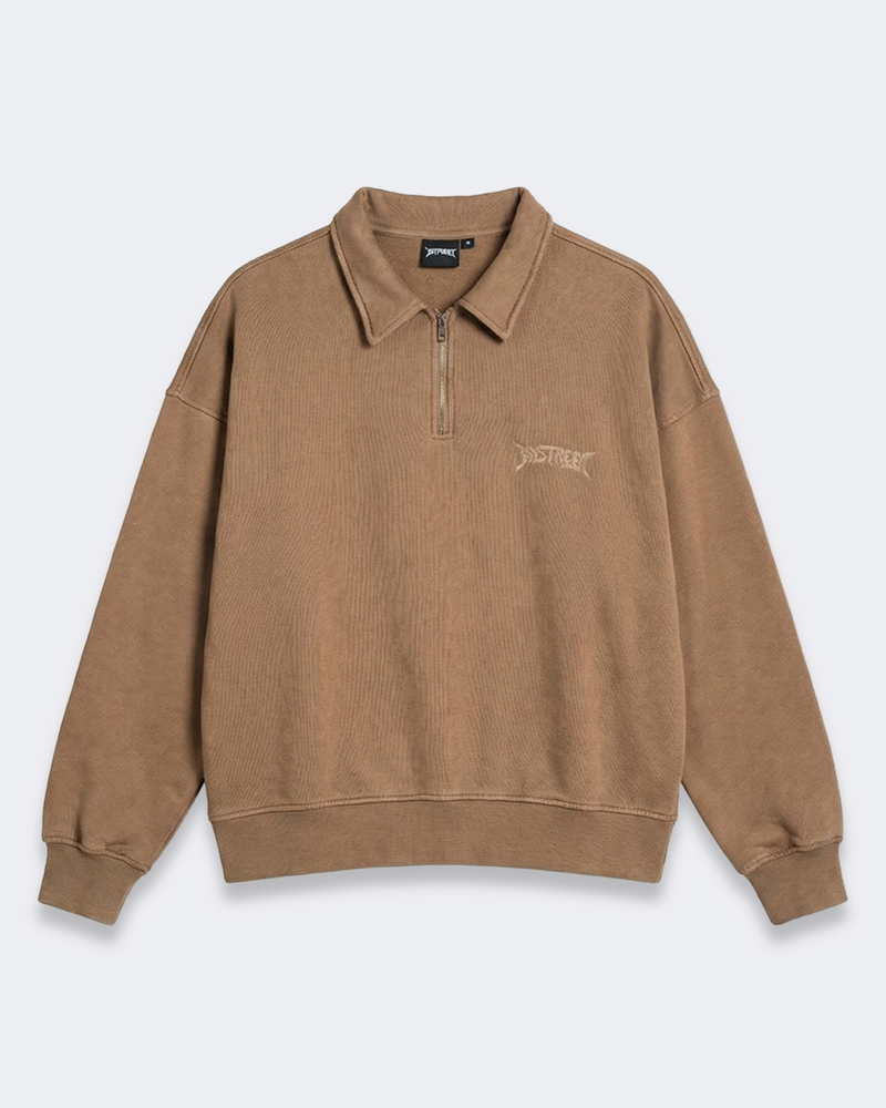 POLO HOODIE LIGHT BROWN