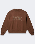 HOODIE CREWNECK LOGO STUDDED CARAMEL