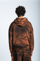 BROWN SMOKED HOODIE