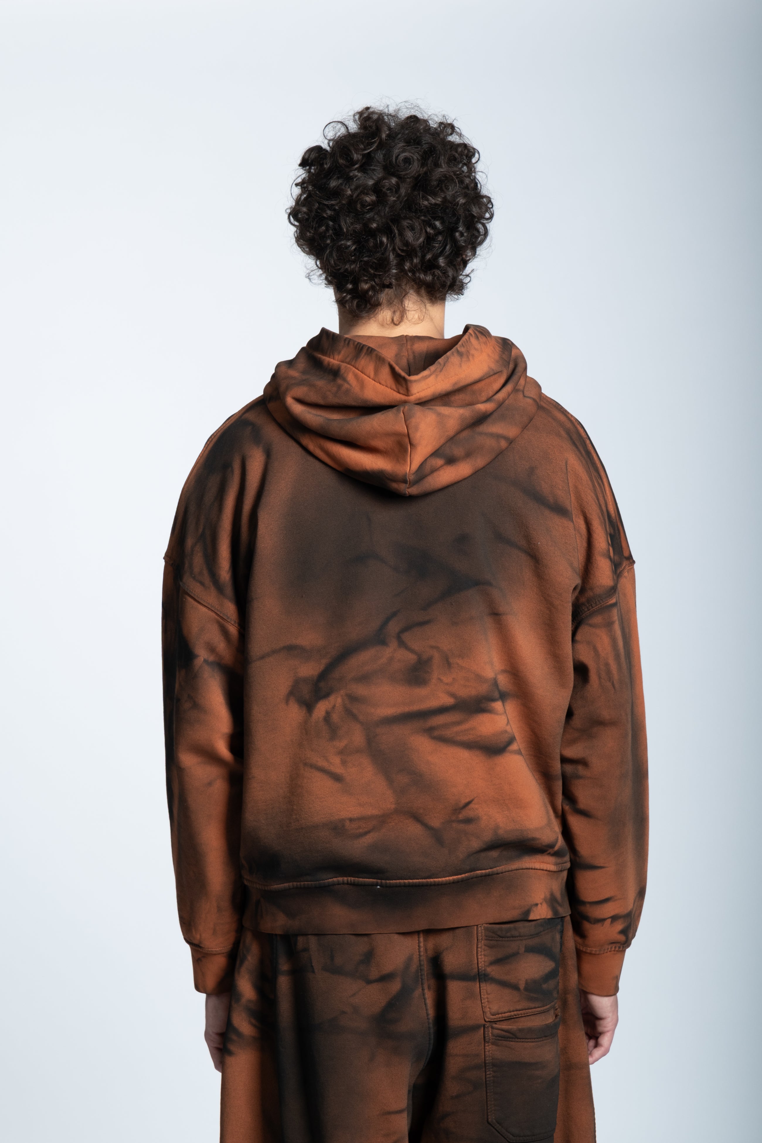 BROWN SMOKED HOODIE