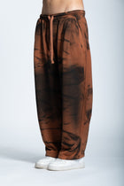 BROWN SMOKED SWEATPANTS