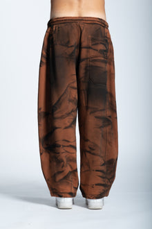 BROWN SMOKED SWEATPANTS