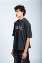 WASHED FLAME LOGO T-SHIRT BLACK