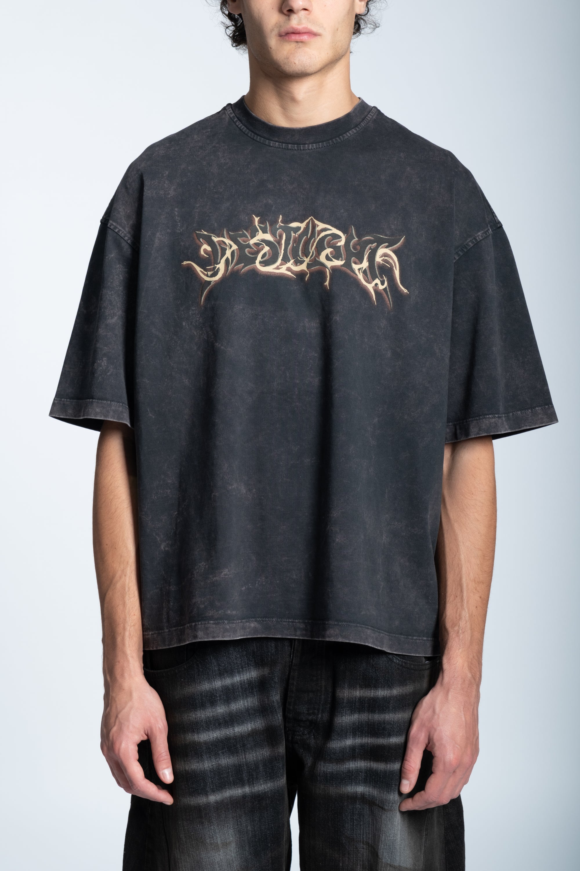 WASHED FLAME LOGO T-SHIRT BLACK