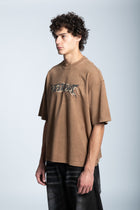 WASHED FLAME LOGO T-SHIRT CARAMEL