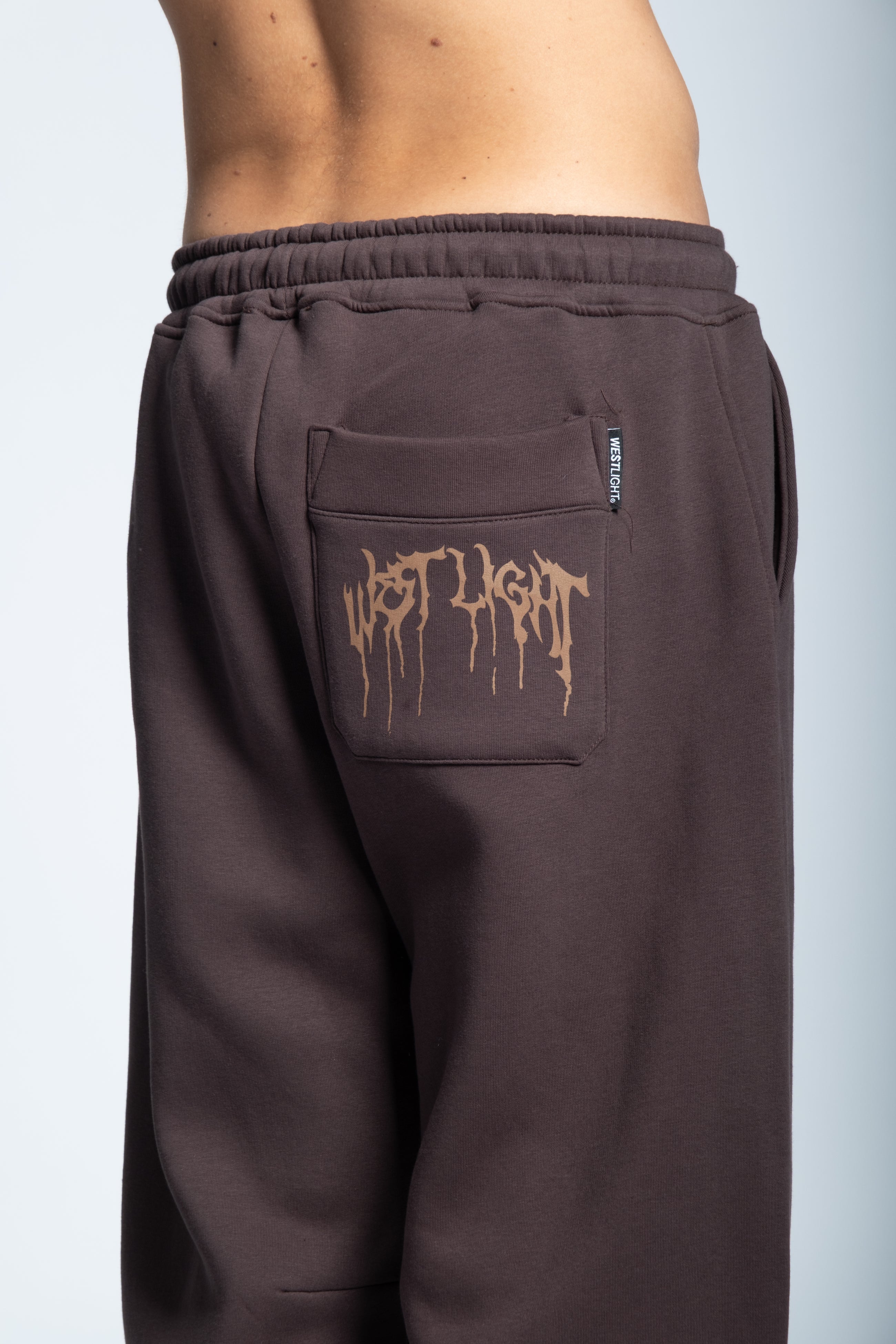 STRASS ICON SWEATPANTS DARK BROWN