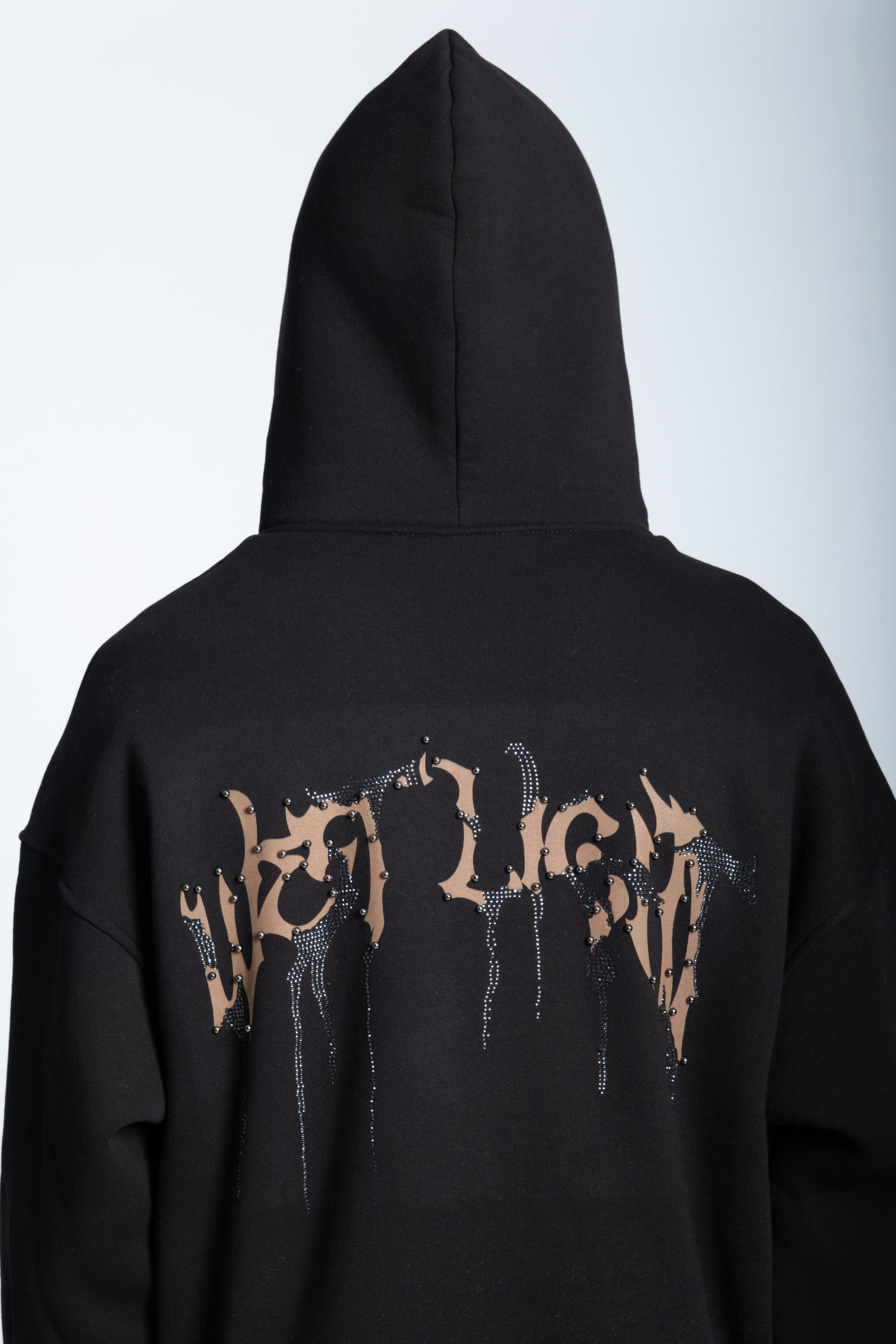 STRASS ICON HOODIE BLACK
