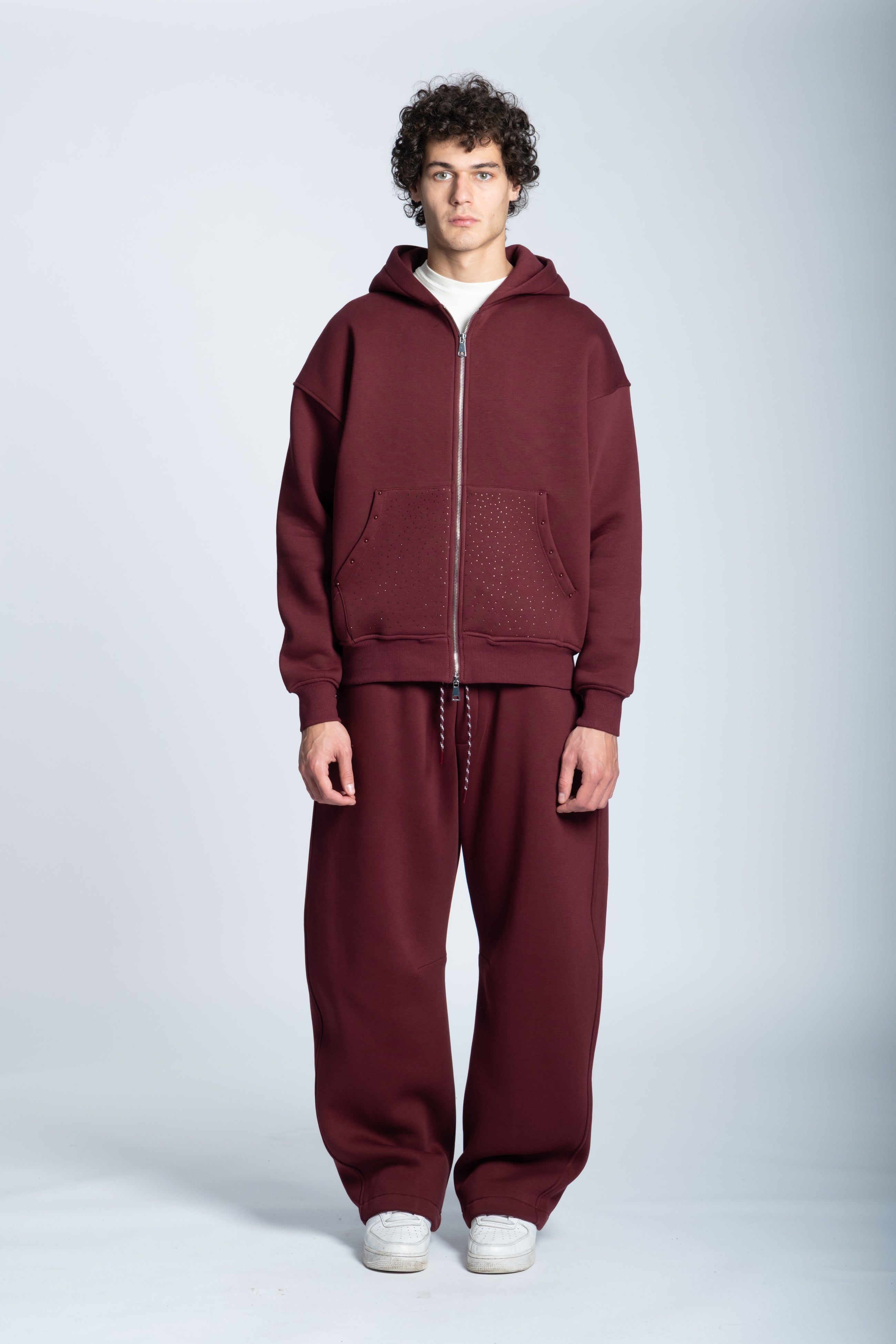 STRASS ICON SWEATPANTS  BORDEAUX