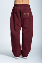 STRASS ICON SWEATPANTS  BORDEAUX