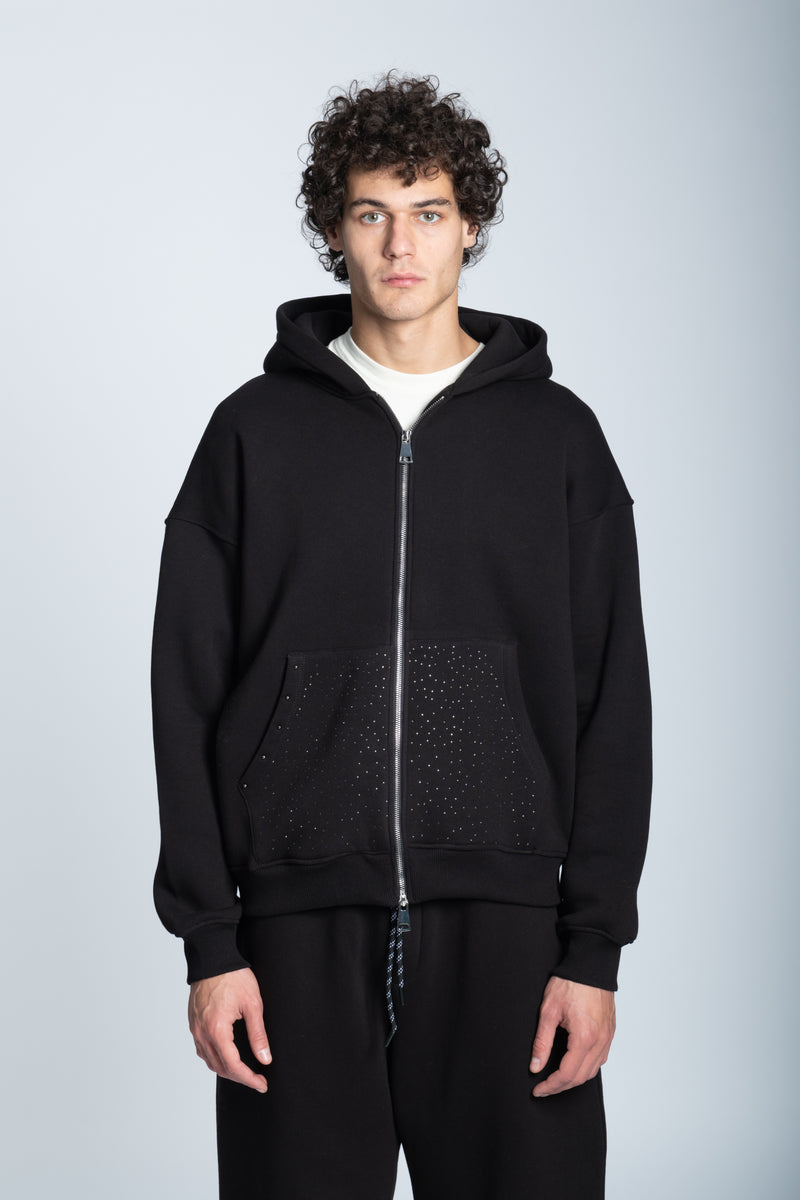STRASS ICON HOODIE BLACK