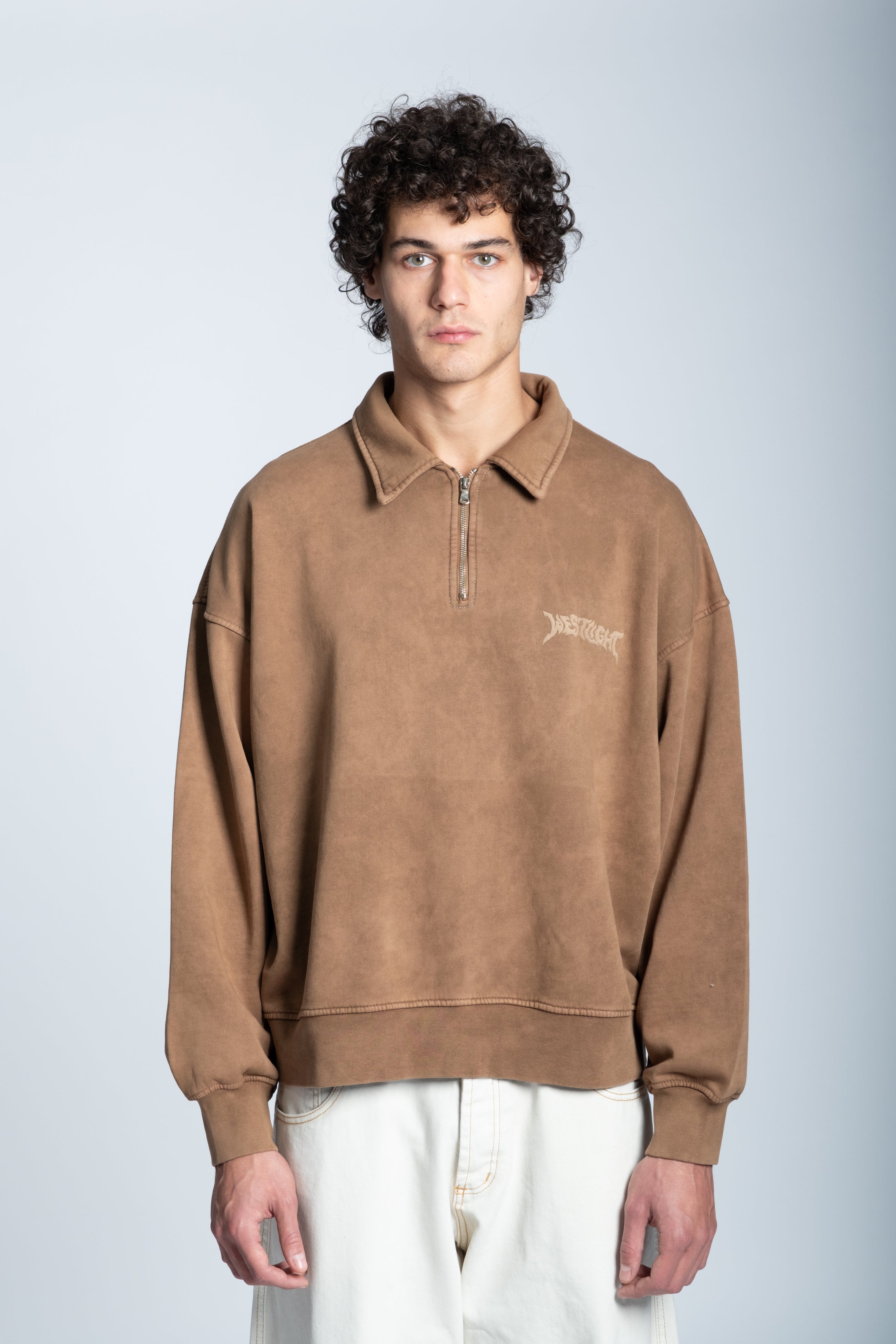 POLO HOODIE LIGHT BROWN