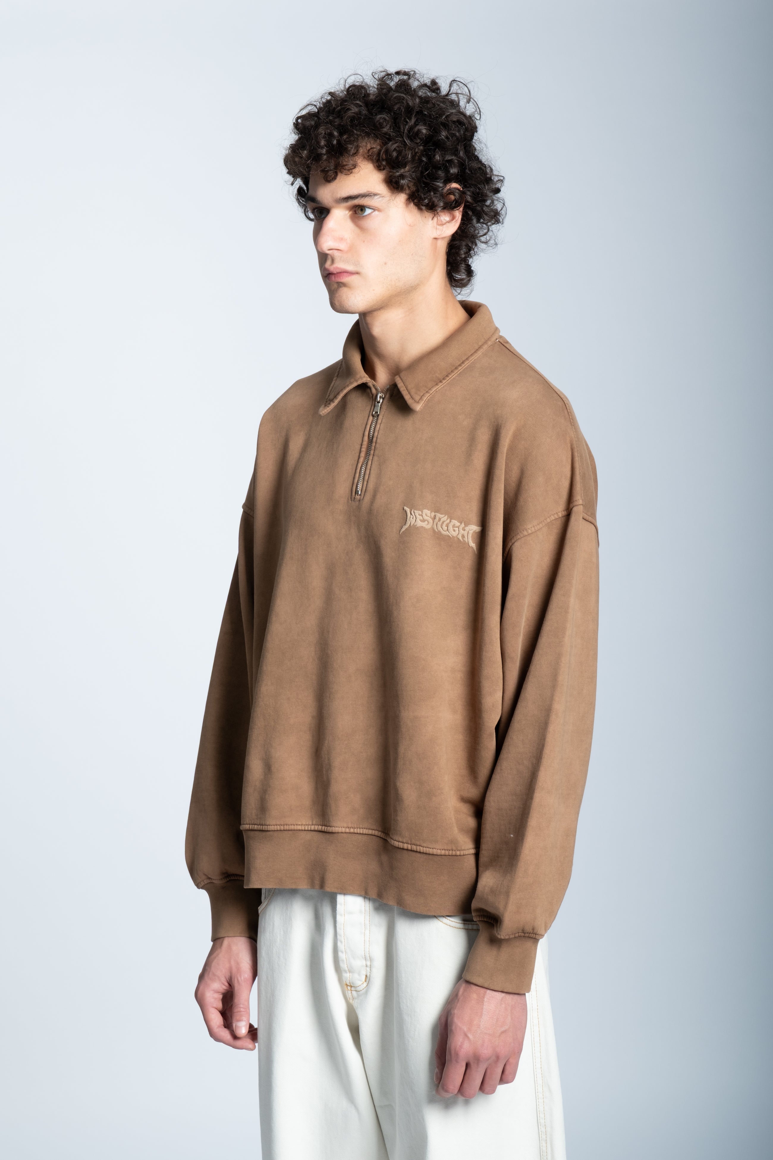 POLO HOODIE LIGHT BROWN