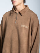 POLO HOODIE LIGHT BROWN