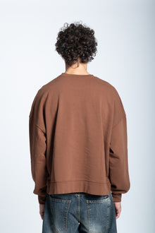 HOODIE CREWNECK LOGO STUDDED CARAMEL