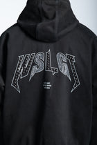 STUDDED DENIM ZIP JACKET