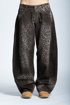 BALLOON LEOPARD PRINT JEANS