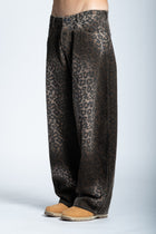BALLOON LEOPARD PRINT JEANS