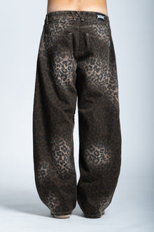 BALLOON LEOPARD PRINT JEANS