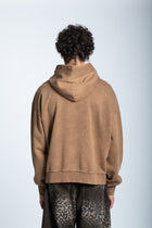 WASHED FLAME LOGO HOODIE LIGHT BROWN