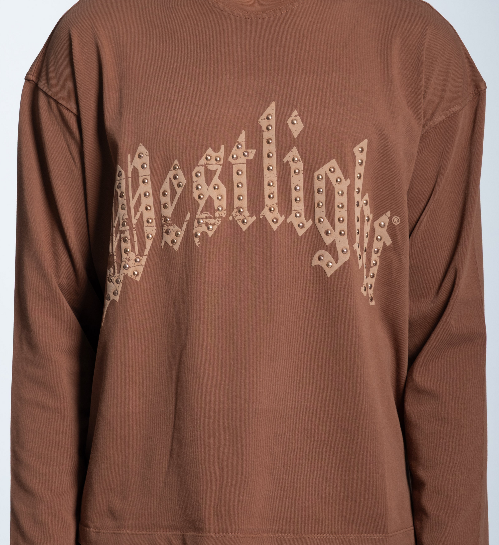 LOGO STUDDED LONGSLEEVE BROWN