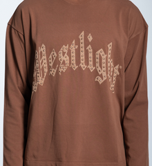 LOGO STUDDED LONGSLEEVE BROWN