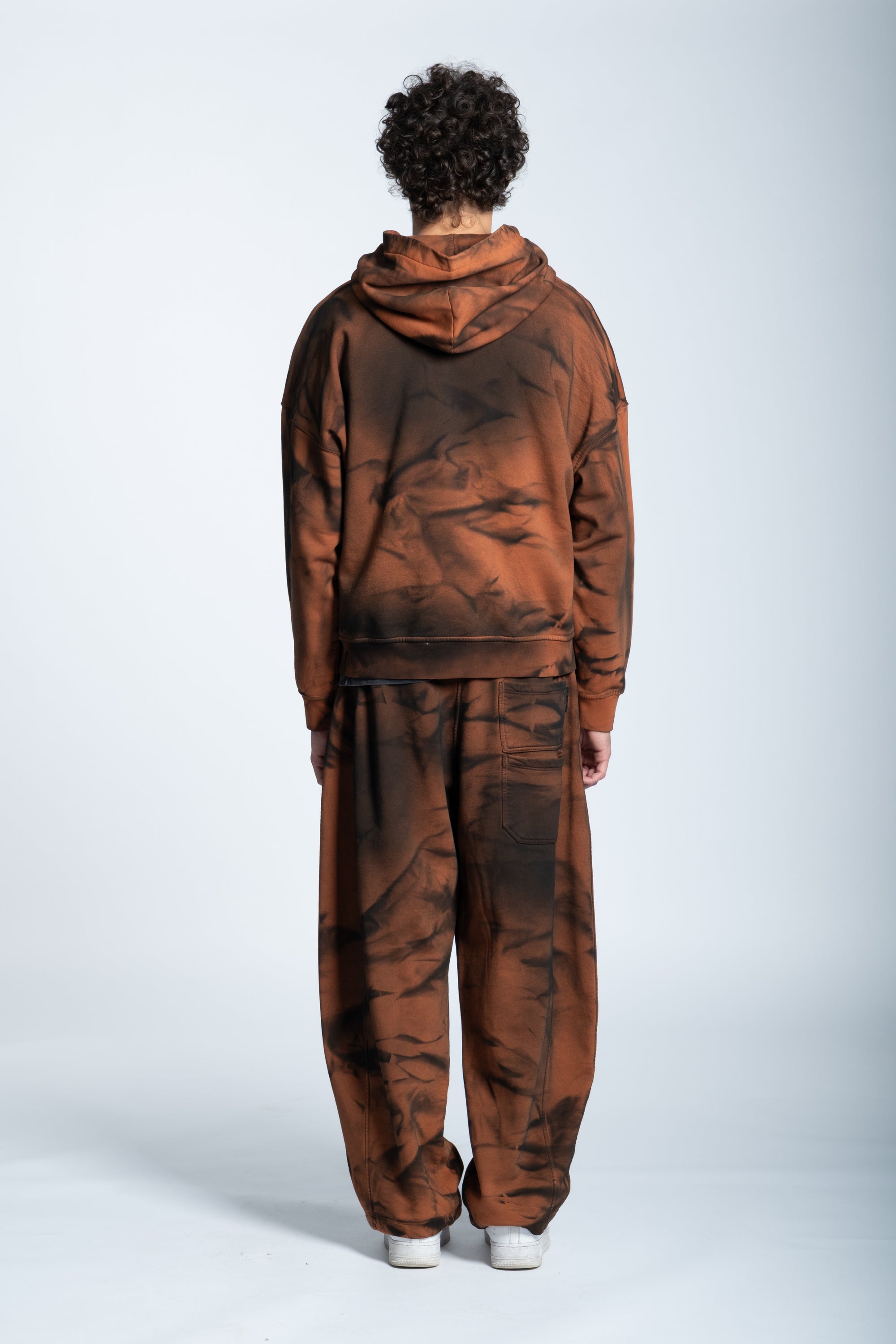 BROWN SMOKED HOODIE