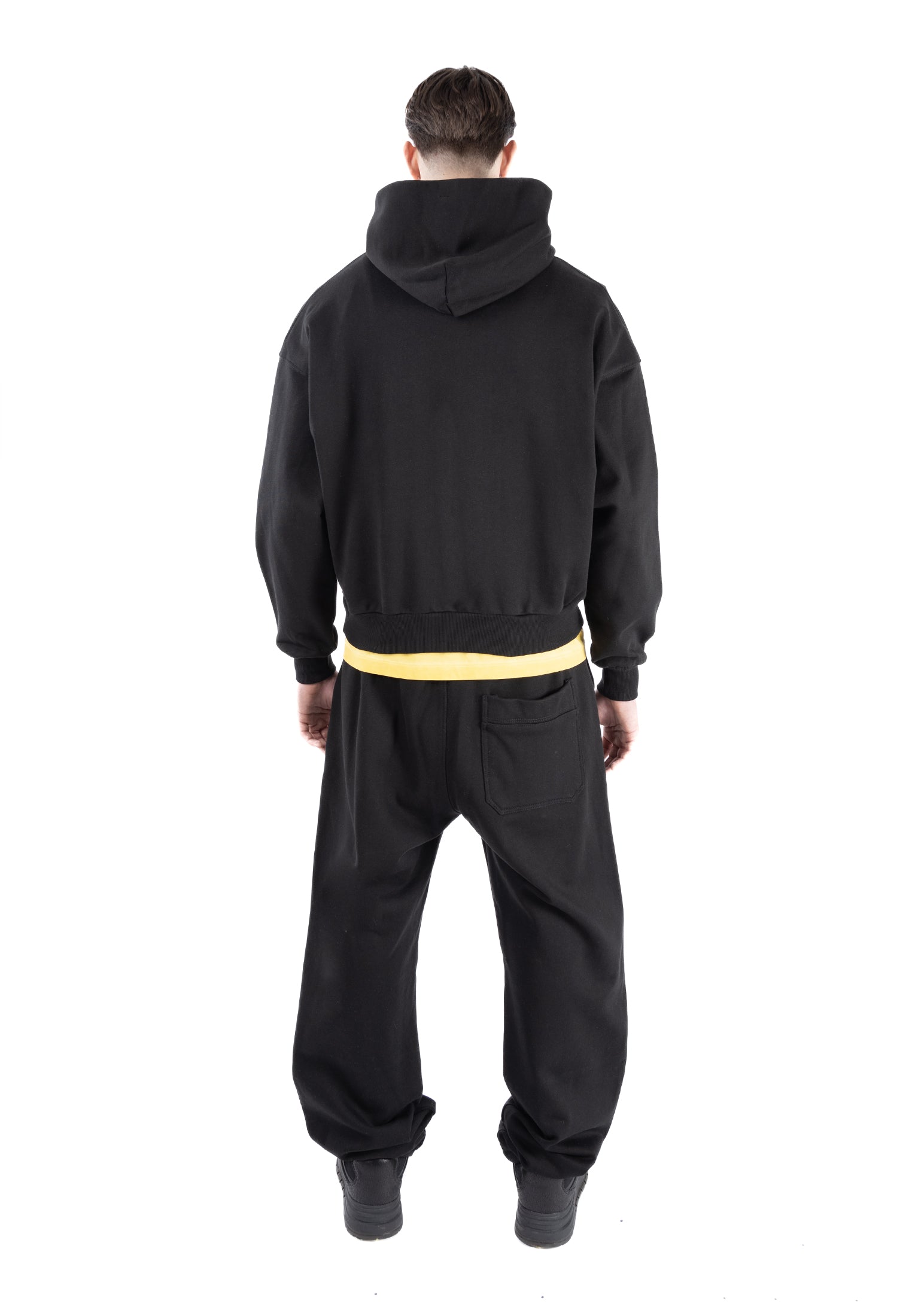 VARSITY RUBBER HOODY BLACK