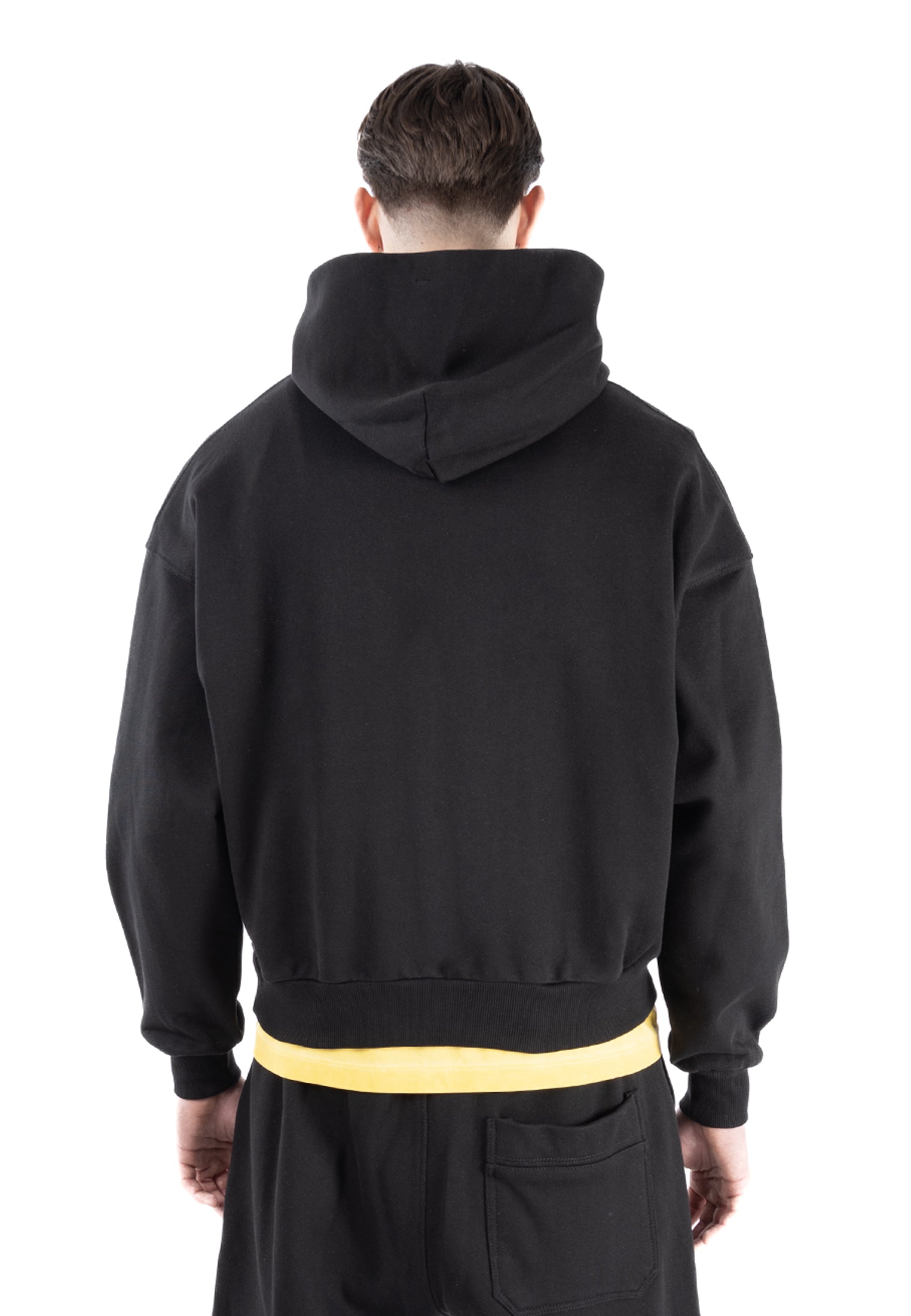 VARSITY RUBBER HOODY BLACK