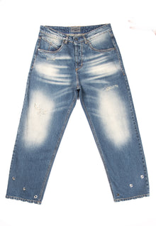 5 pocket eyelet vintage wash