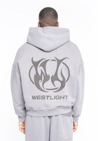 FELPA FULL ZIP CROPPED LIGTH GRAY LOGO BACK