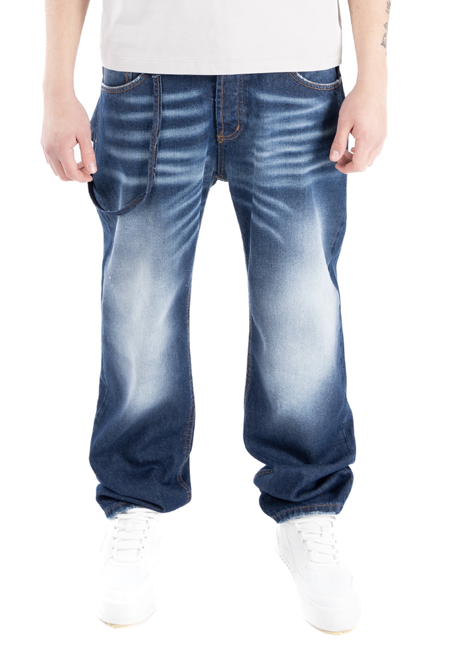 5 POCKET STRAIGHT WITH POCKET BAG BLUE VINTAGE