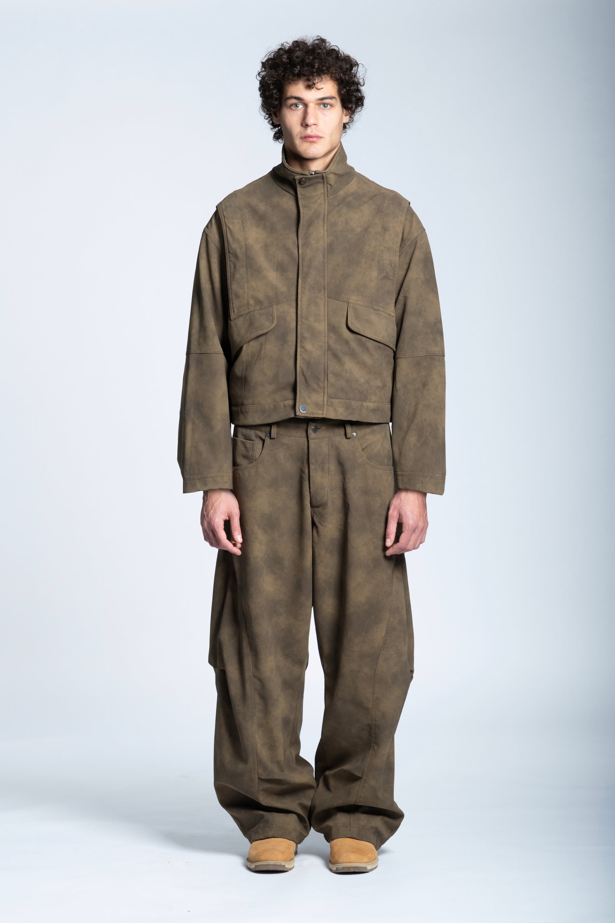 FADED WIDE LEG PANTS