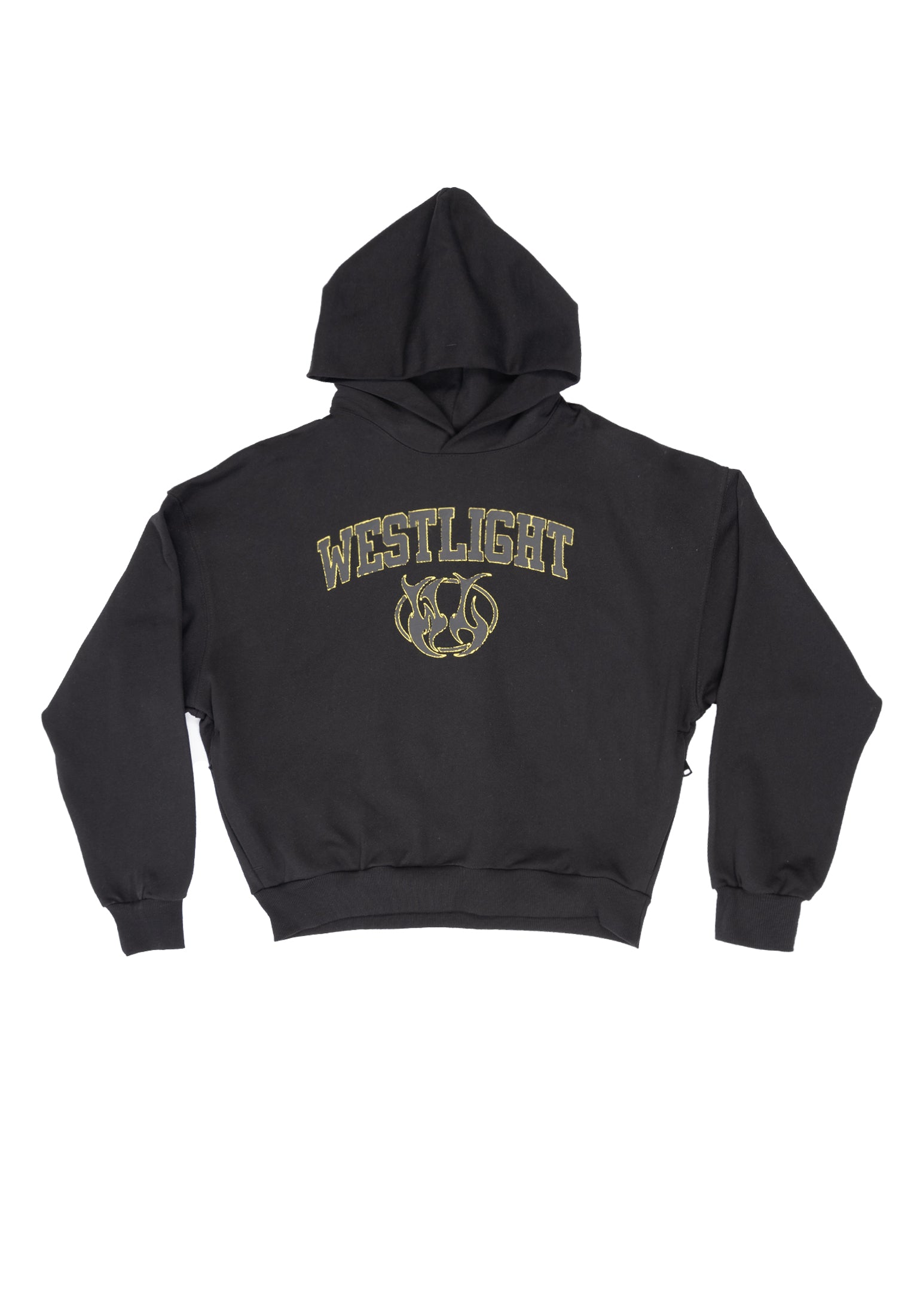 VARSITY RUBBER HOODY BLACK