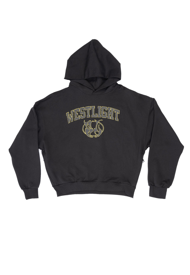 VARSITY RUBBER HOODY BLACK