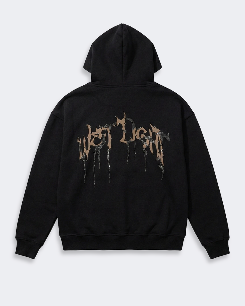 STRASS ICON HOODIE BLACK