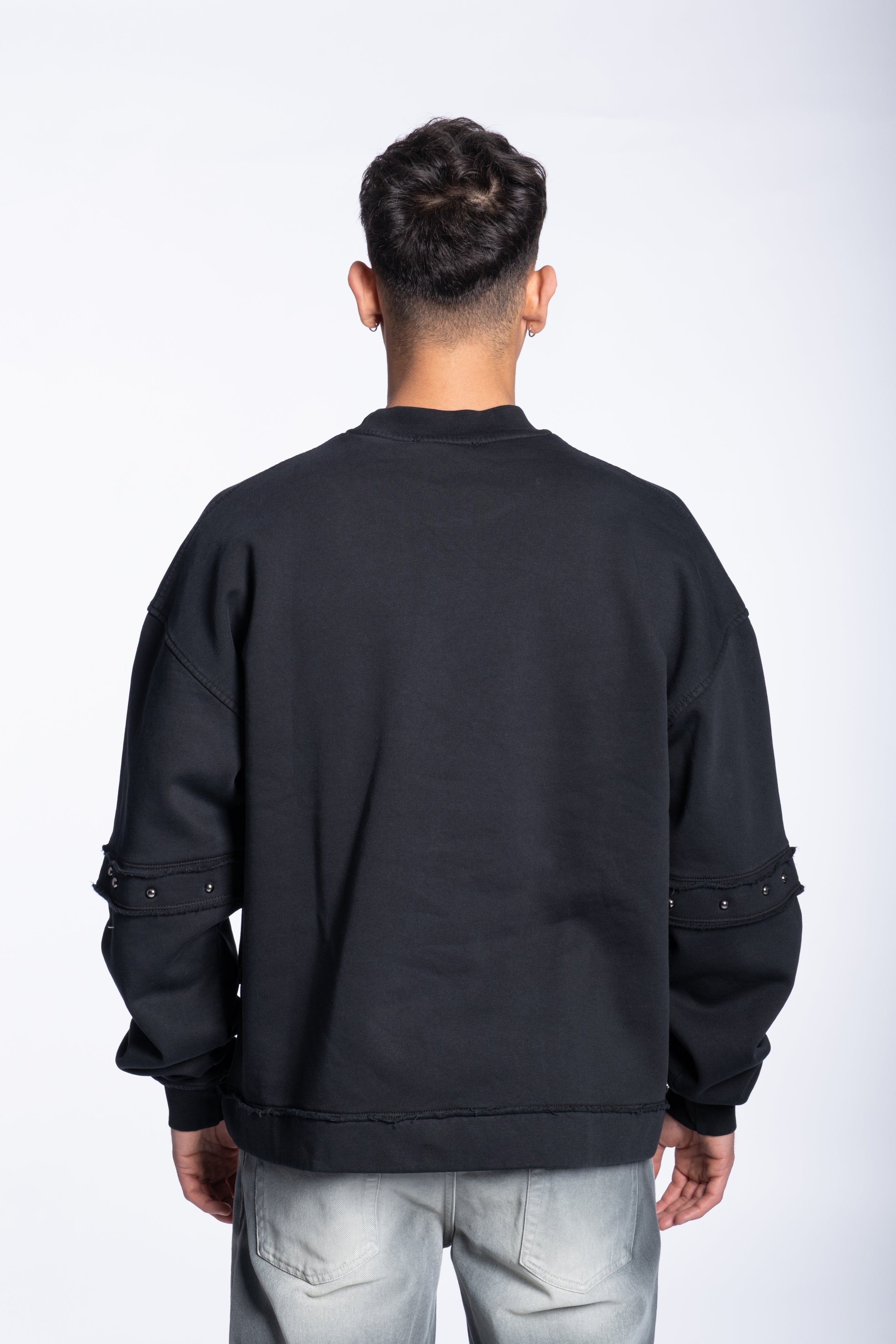 Felpa Doppia Manica con Borchie