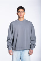 Felpa Doppia manica con borchie