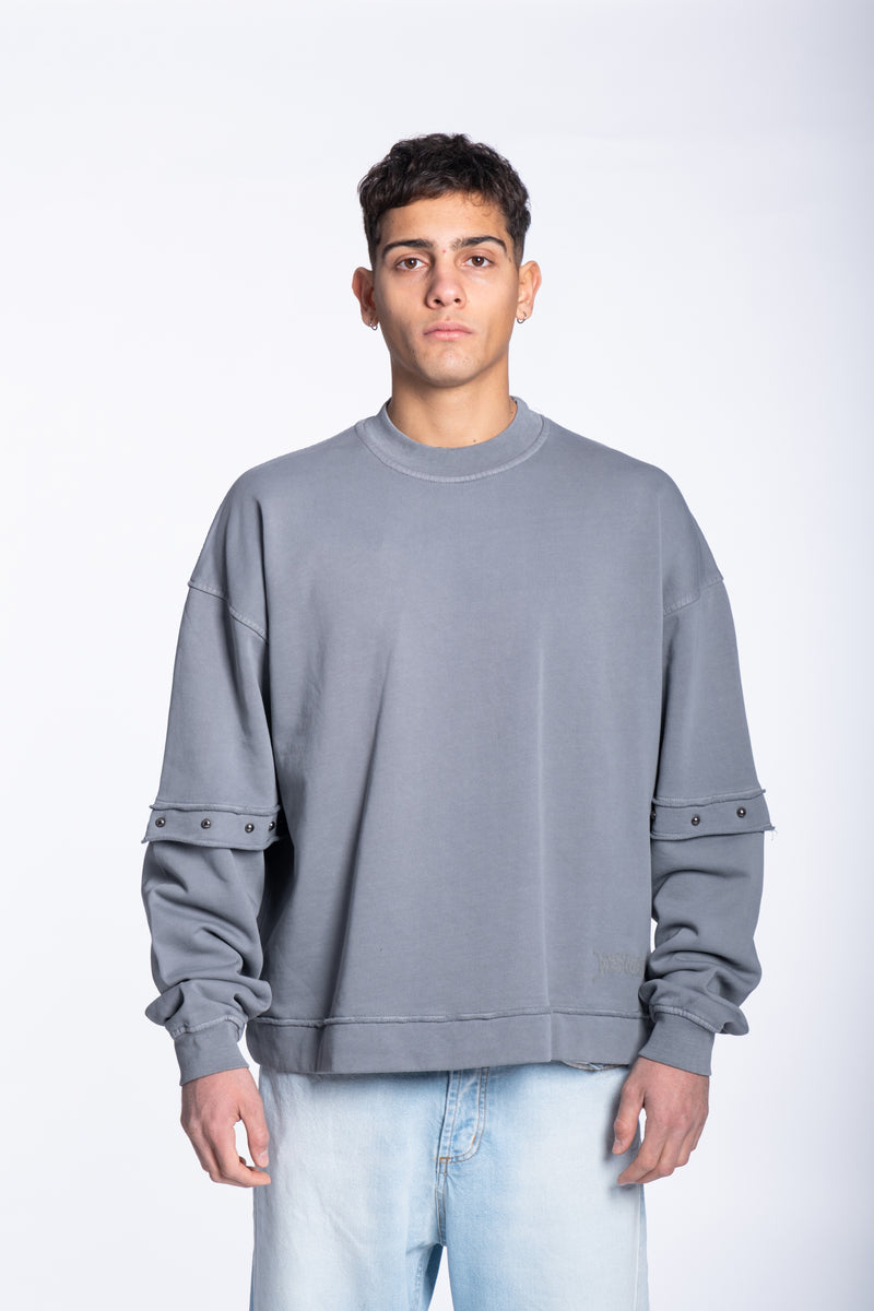 Felpa Doppia manica con borchie