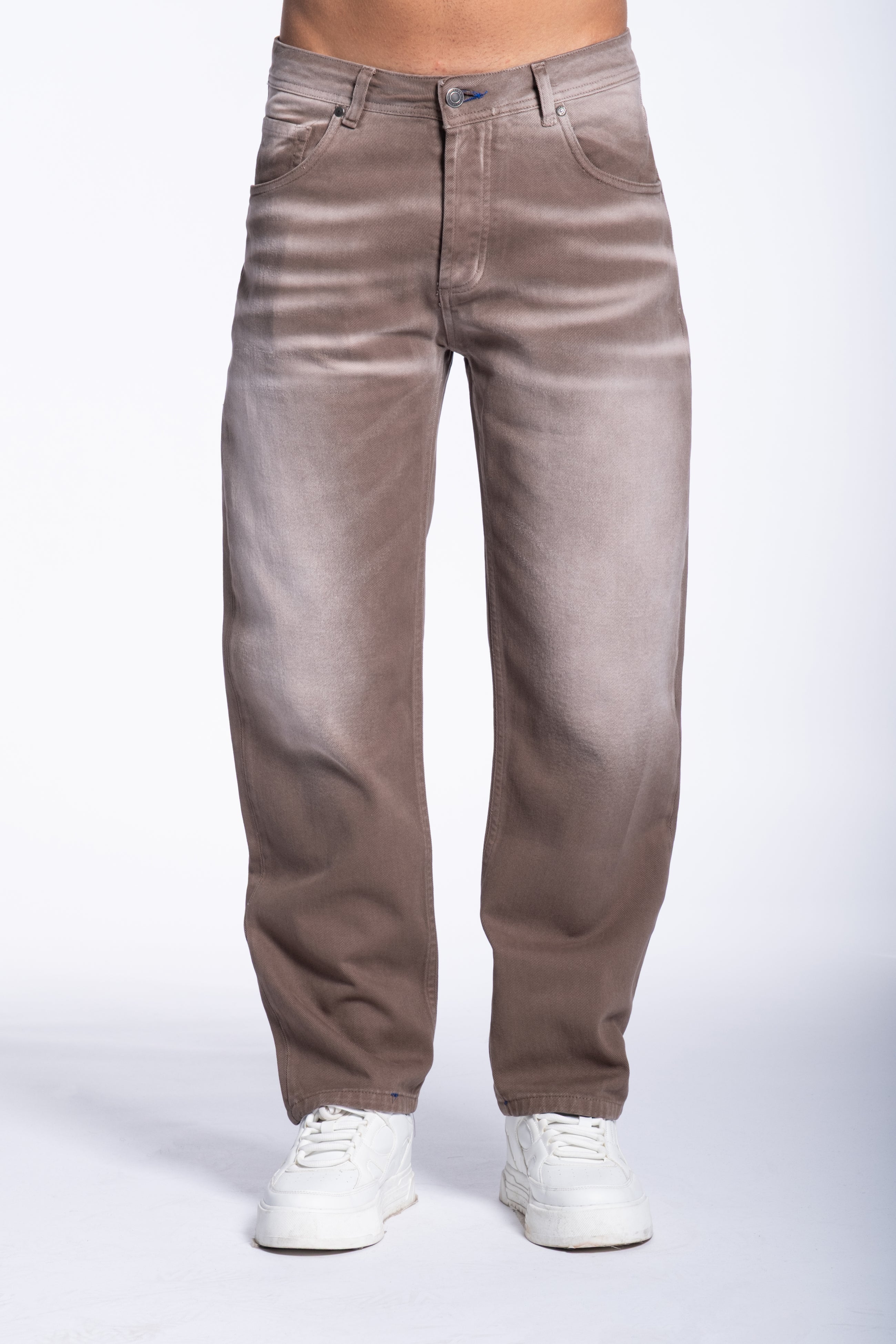 Jeans brown Basic sfumato